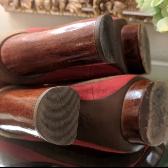 ❗SOLD❗Tory Burch Joelle Platform Linen Block Pumps - Picture 7 of 8